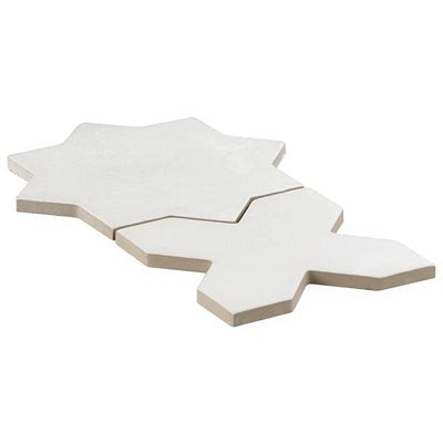 MALTA STAR WHITE 6" MATTE AND CROSS WHITE 6" MATTE