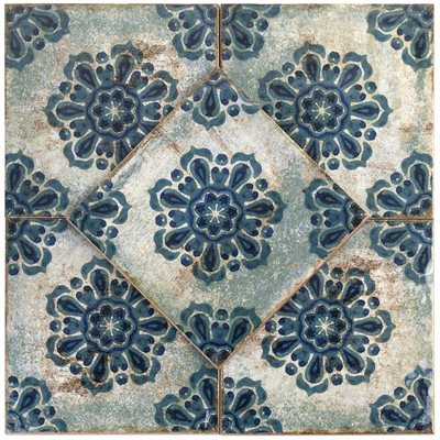ANGELA HARRIS DUNMORE VECHIO DÉCOR 8X8 Patterened Ceramic Tile - DM Cape Tile