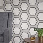 BANZA DECO SABBIA CHARCOAL 8" HEX