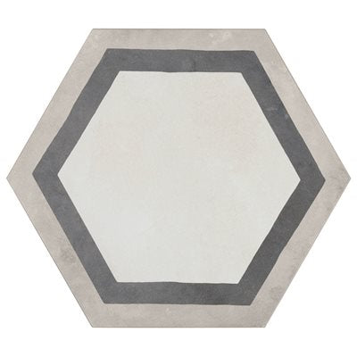 BANZA DECO SABBIA CHARCOAL 8" HEX | DM Cape Tile