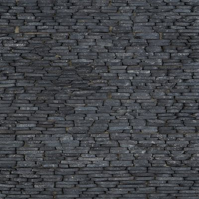 PEBBLESTONE ALOR BLACK STACKED SLICED NATURAL STONE | DM Cape Tile
