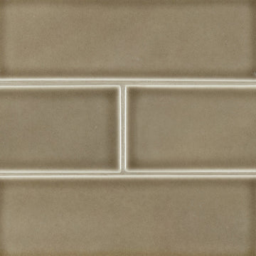 Artisan Taupe Glazed Handcrafted 4x12