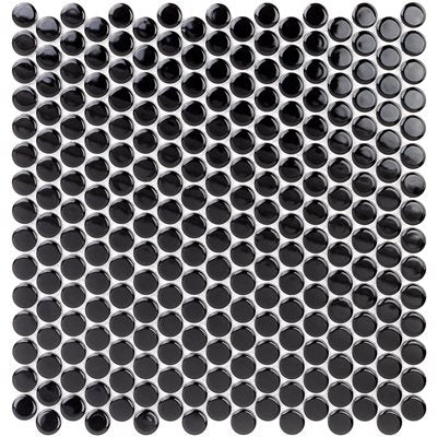 SIMPLE 2.0 SOLID BLACK PENNY ROUNDS POLISHED | DM Cape Tile