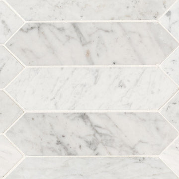 Carrara White 3x12 Picket Honed