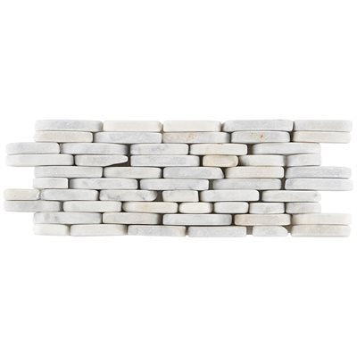 PEBBLESTONE CARRARA STACKED SLICED NATURAL STONE