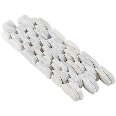 PEBBLESTONE CARRARA STACKED SLICED NATURAL STONE