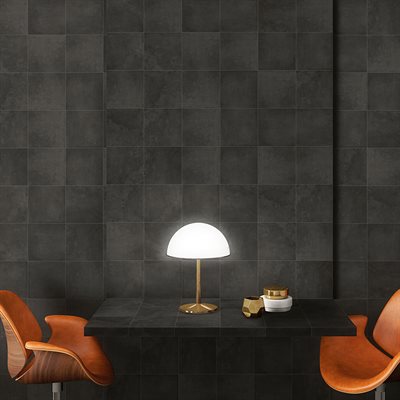 GEOPRISM CEMENT BLACK 8X8 BY ELIZABETH SUTTON