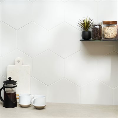 CLASSIC HEX WHITE 10" HEX