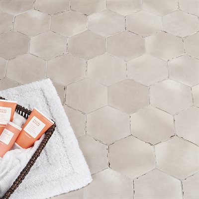 COSTAHEX TIBERIO TAUPE 6" HEX | DM Cape Tile