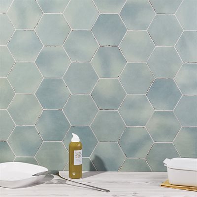 COSTAHEX BETTINA BLUE 6" HEX | DM Cape Tile