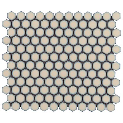 SIMPLE 2.0 RIMMED CUSTARD 1" HEXAGON