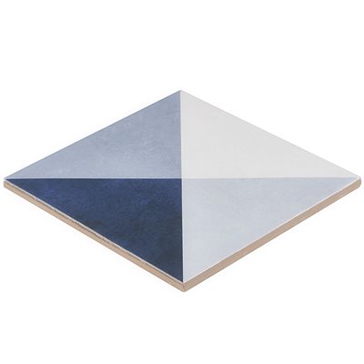 GEOPRISM CEMENT DECO BLUE 8X8 BY ELIZABETH SUTTON