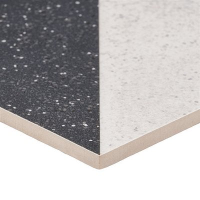 GEOPRISM TERRAZZO DOS GRIGIO 8X8 BY ELIZABETH SUTTON