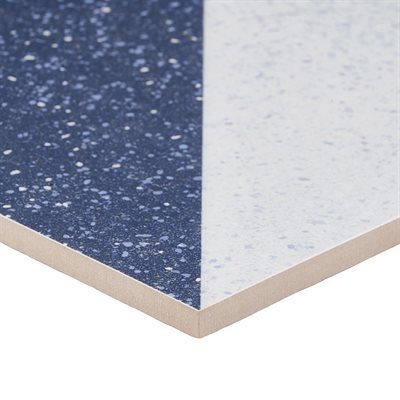 GEOPRISM TERRAZZO DOS NAVY 8X8 BY ELIZABETH SUTTON