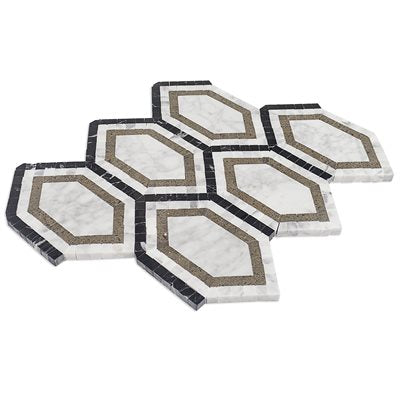 NEW ERA WHITE CARRARA LONG HEXAGON WITH LAGOS, WHITE CARRARA, BLACK