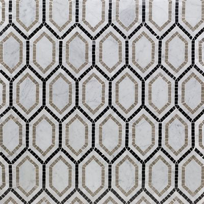 NEW ERA WHITE CARRARA LONG HEXAGON WITH LAGOS, WHITE CARRARA, BLACK
