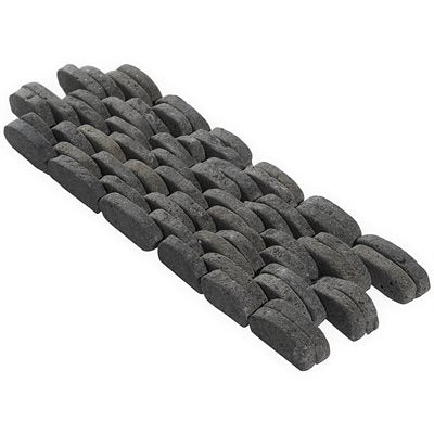 PEBBLESTONE BLACK LAVA STACKED SLICED NATURAL STONE | DM Cape Tile