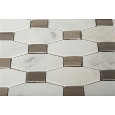 LONG OCTAGON PATTERN ASIAN STATUARY & ATHENS GRAY DOT