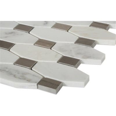 LONG OCTAGON PATTERN ASIAN STATUARY & ATHENS GRAY DOT