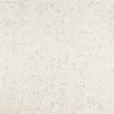PEBBLESTONE LOVINA WHITE SLICED FLAT OVAL NATURAL STONE