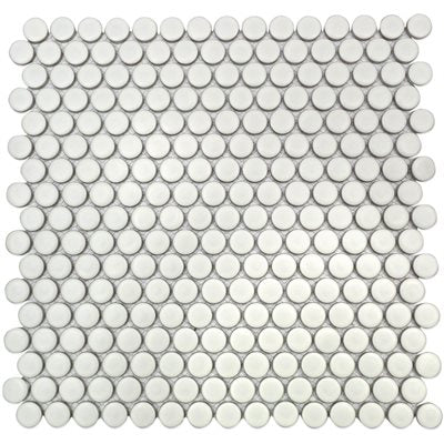 SIMPLE 2.0 SOLID WHITE PENNY ROUNDS MATTE | DM Cape Tile