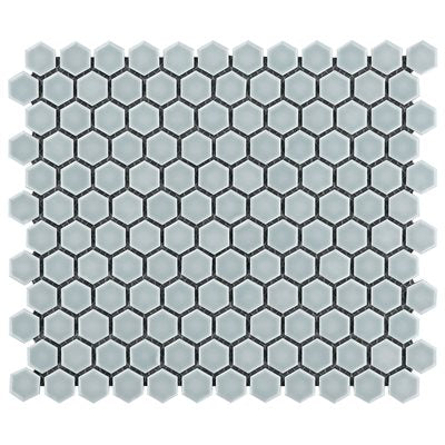 SIMPLE 2.0 RIMMED MIST GRAY 1" HEXAGON