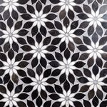 MJ RAIN FLOWER - BLACK JADE, CALACATTA WITH CALACATTA DOT | DM Cape Tile