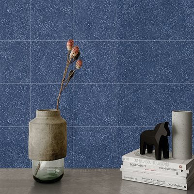 GEOPRISM TERRAZZO NAVY 8X8 BY ELIZABETH SUTTON
