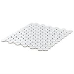 SIMPLE 2.0 SOLID WHITE 1" HEXAGON POLISHED | DM Cape Tile