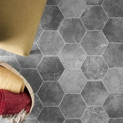 POMPEIA GRIS 8" HEX | DM Cape Tile