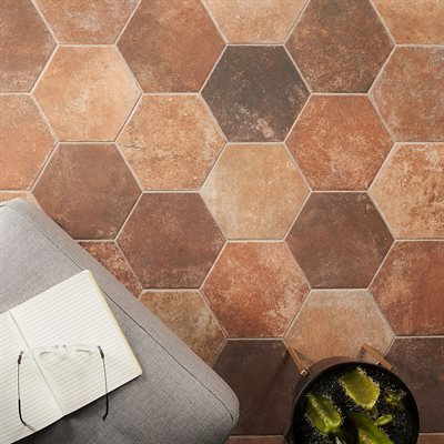 POMPEIA MARRON 8" HEX | DM Cape Tile