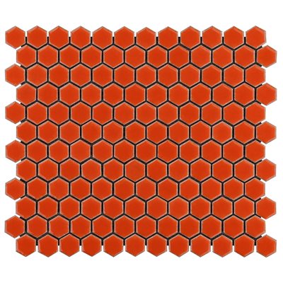 SIMPLE 2.0 RIMMED TANGERINE 1" HEXAGON