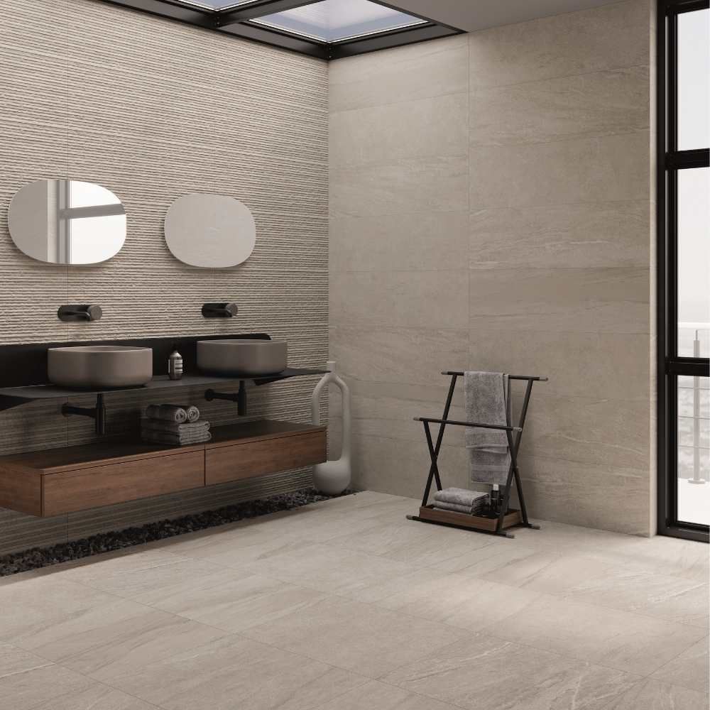 Materia 12"x40" Gris Ceramic Matte Tile