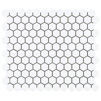 SIMPLE 2.0 SOLID WHITE 1" HEXAGON MATTE