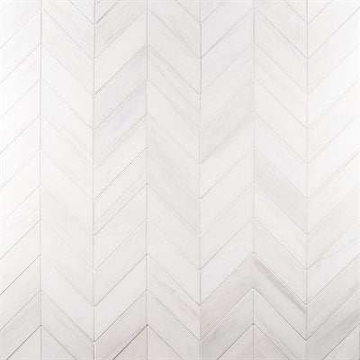 BIANCO DOLOMITE PREMIUM 3X12 CHEVRON HONED