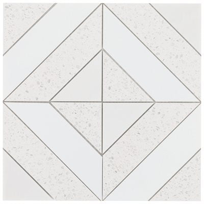 MINNA DIAGONALS BIANCA SALT - TIBET WHITE & TERRAZZO