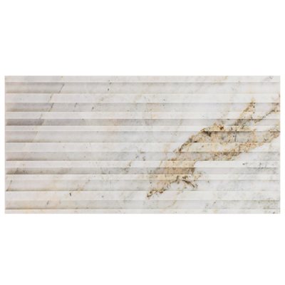 CARVER BARCODE ALASKA WHITE 12X24 DIMENSIONAL POLISHED