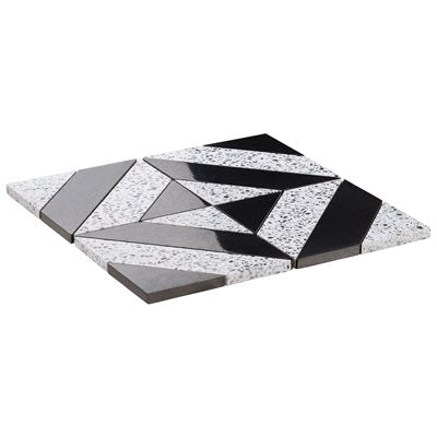 MINNA DIAGONALS NERO TRUFFLE - NERO MARQUINA & TERRAZZO