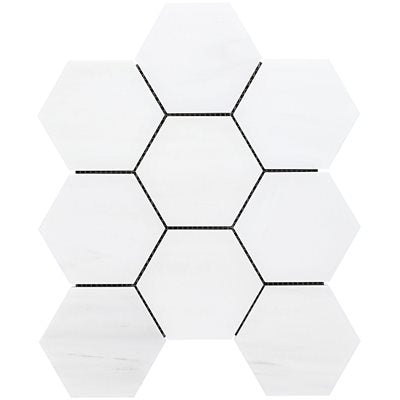 BIANCO DOLOMITE PREMIUM 4" HEXAGON POLISHED