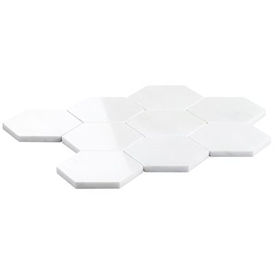 BIANCO DOLOMITE PREMIUM 4" HEXAGON POLISHED