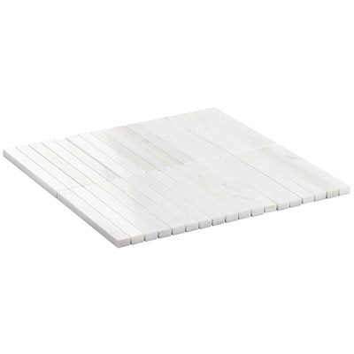 BIANCO DOLOMITE PREMIUM STACKED MOSAIC POLISHED