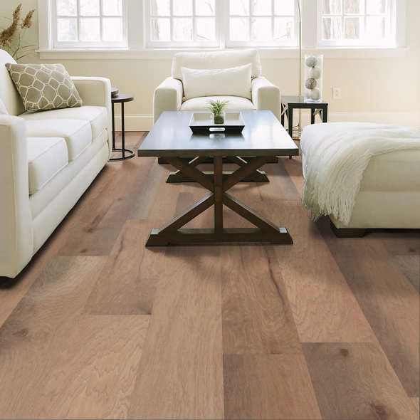 Monument Hickory Scraped Hardwood Floor Tiles By DM Cape Tile