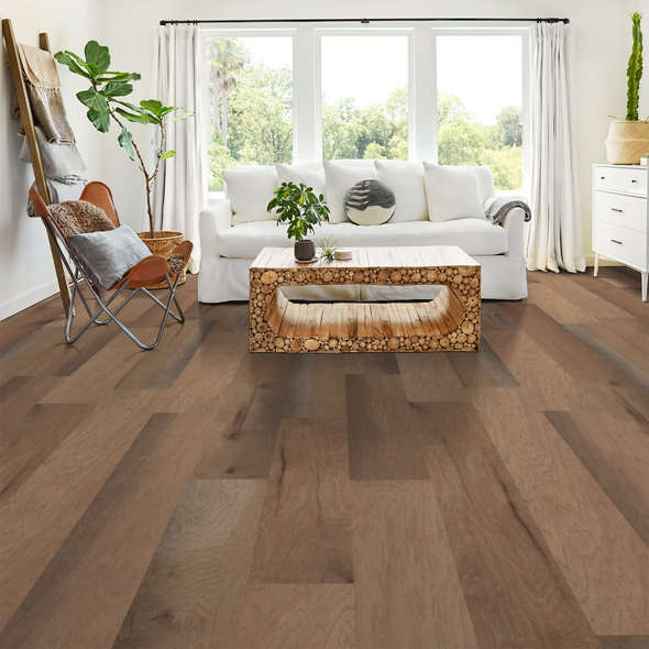 Monument Hickory Scraped Hardwood Floor Tiles By DM Cape Tile