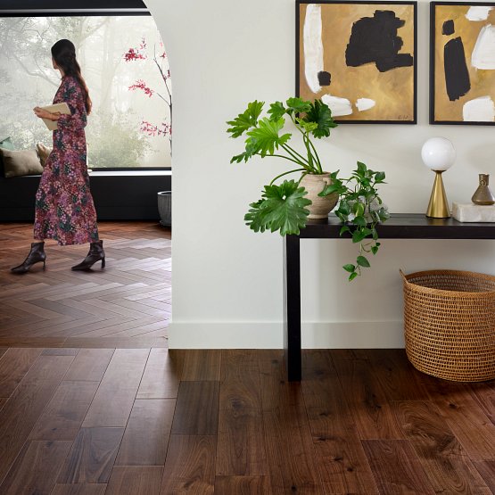 Revival Walnut Hardwood Floor Tiles