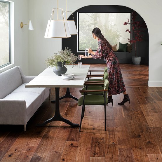 Revival Walnut Hardwood Floor Tiles