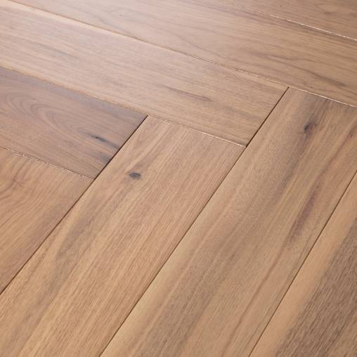 Revival Walnut Herringbone Hardwood Floor Tiles