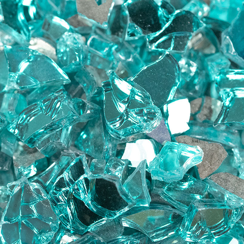 Fire Glass Aqua Blue 0.25"20LBS Bags