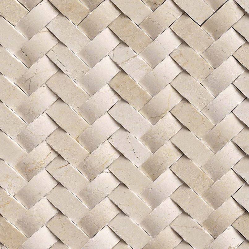 Crema Herringbone Arched Pattern