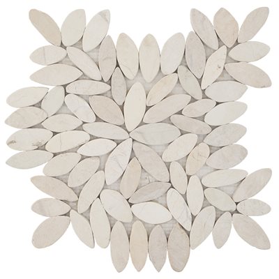 PEBBLESTONE FLOWER LOVINA WHITE NATURAL STONE | DM Cape Tile