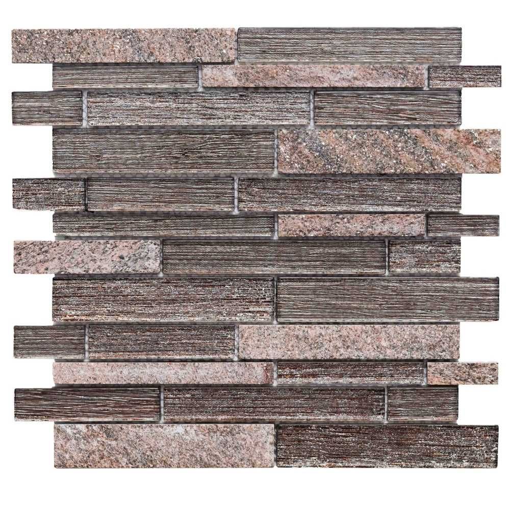 Galaxy Brick Brown Glass Shiny Mosaic